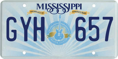 MS license plate GYH657