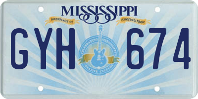 MS license plate GYH674