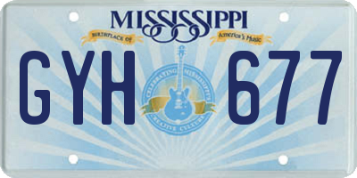 MS license plate GYH677