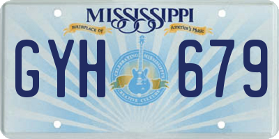 MS license plate GYH679