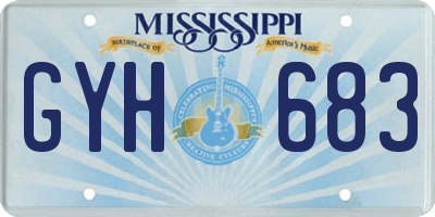 MS license plate GYH683