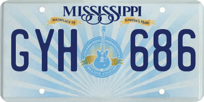 MS license plate GYH686