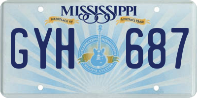 MS license plate GYH687