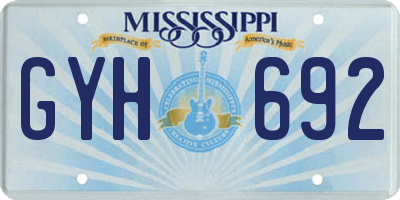 MS license plate GYH692
