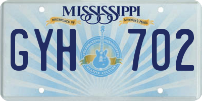 MS license plate GYH702