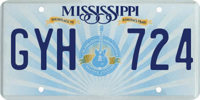 MS license plate GYH724