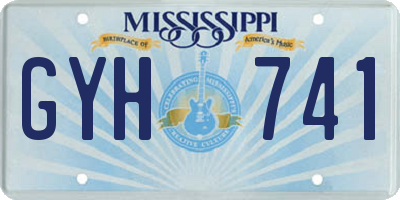 MS license plate GYH741