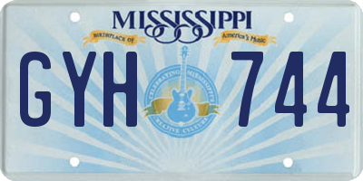 MS license plate GYH744