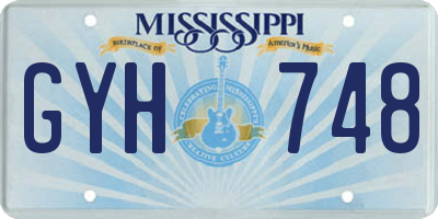 MS license plate GYH748