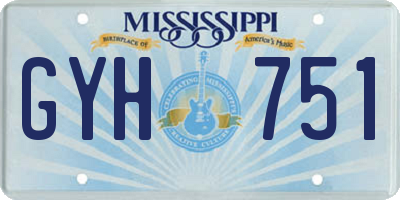 MS license plate GYH751