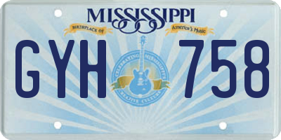 MS license plate GYH758