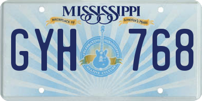 MS license plate GYH768