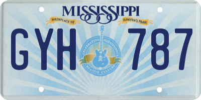 MS license plate GYH787