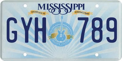 MS license plate GYH789