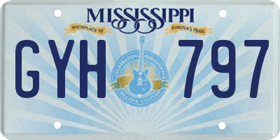 MS license plate GYH797