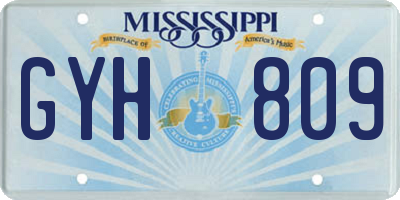 MS license plate GYH809