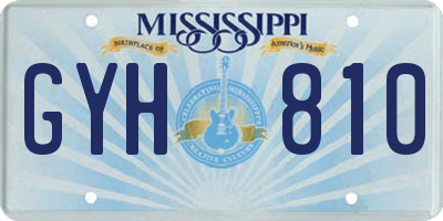 MS license plate GYH810