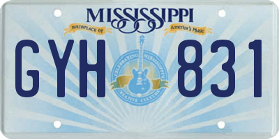 MS license plate GYH831