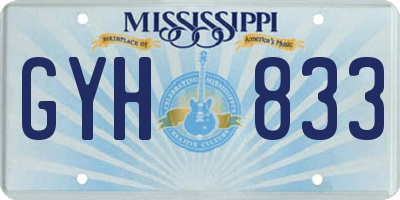 MS license plate GYH833