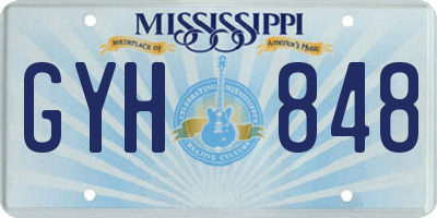 MS license plate GYH848