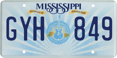 MS license plate GYH849