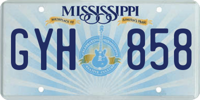 MS license plate GYH858