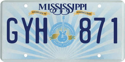 MS license plate GYH871