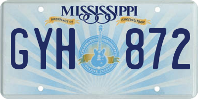 MS license plate GYH872