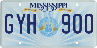 MS license plate GYH900