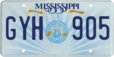 MS license plate GYH905