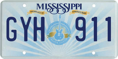 MS license plate GYH911
