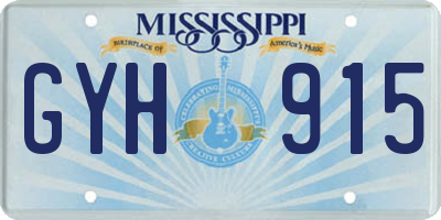 MS license plate GYH915