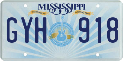 MS license plate GYH918