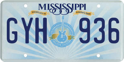 MS license plate GYH936