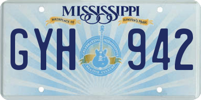 MS license plate GYH942