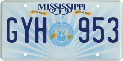 MS license plate GYH953