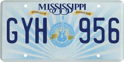 MS license plate GYH956