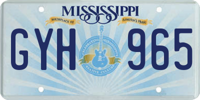 MS license plate GYH965