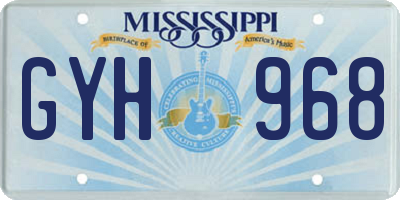 MS license plate GYH968