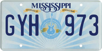 MS license plate GYH973