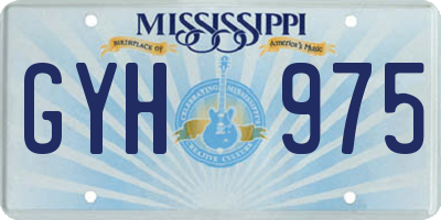 MS license plate GYH975