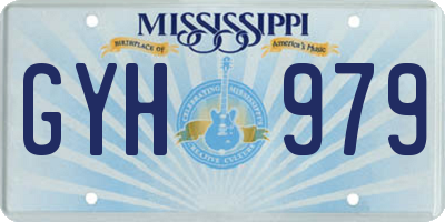 MS license plate GYH979