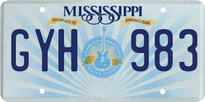 MS license plate GYH983