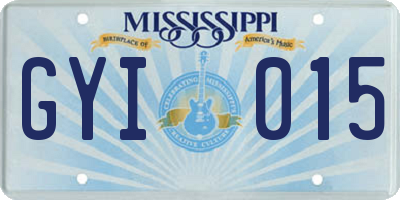 MS license plate GYI015