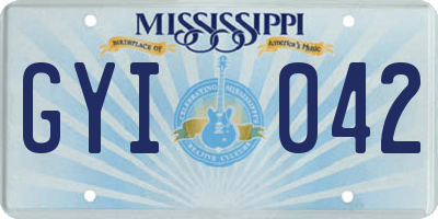 MS license plate GYI042