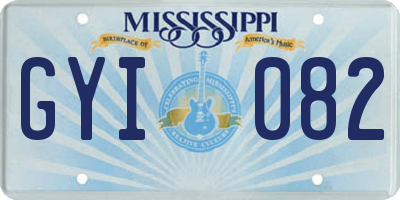 MS license plate GYI082