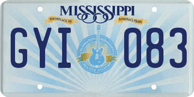 MS license plate GYI083