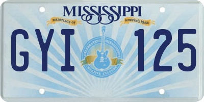 MS license plate GYI125