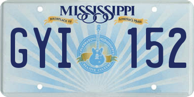 MS license plate GYI152