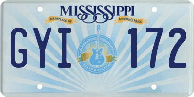 MS license plate GYI172